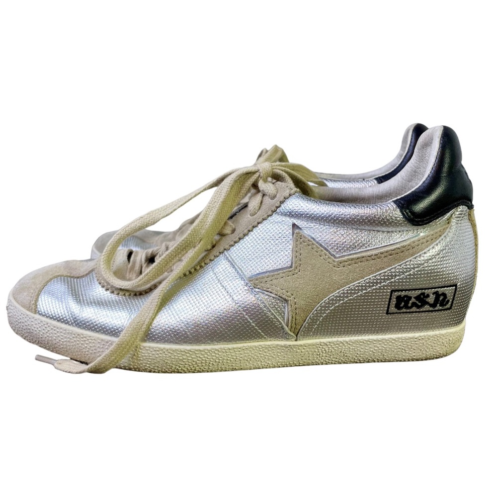 ASN Cuepard Ter 38 Leather Sneakers Silver Limited